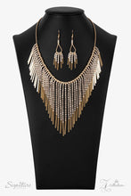 Load image into Gallery viewer, The Amber- White and Gold Necklace- Paparazzi Accessories