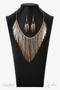 The Amber- White and Gold Necklace- Paparazzi Accessories