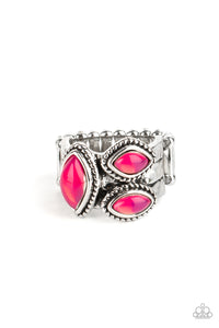 The Charisma Collector- Pink and Silver Ring- Paparazzi Accessories