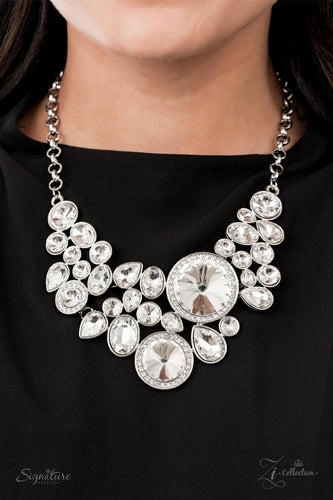 The Danielle- White and Silver Necklace- Paparazzi Accessories