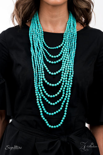 The Hilary- Blue and Silver Necklace- Paparazzi Accessories