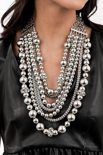 The Liberty- White and Silver Necklace- Paparazzi Accessories