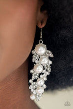 Load image into Gallery viewer, The Party Has Arrived- White and Silver Earrings- Paparazzi Accessories