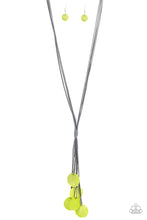 Load image into Gallery viewer, Tidal Tassels- Green and Silver Necklace- Paparazzi Accessories