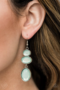 Tiers Of Tranquility- Blue and Silver Earrings- Paparazzi Accessories