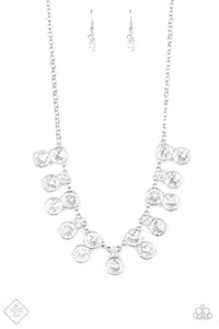 Top Dollar Twinkle- White and Silver Necklace- Paparazzi Accessories