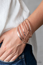 Load image into Gallery viewer, Top Of The Heap- Rose Gold Bracelets- Paparazzi Accessories