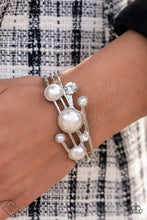 Load image into Gallery viewer, Total SAIL-Out- White and Silver Bracelet- Paparazzi Accessories