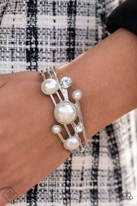 Total SAIL-Out- White and Silver Bracelet- Paparazzi Accessories