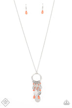 Load image into Gallery viewer, Totally Trolling- Orange and Silver Necklace- Paparazzi Accessories