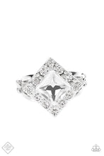 Load image into Gallery viewer, Transformational Twinkle- White and Silver Ring- Paparazzi Accessories
