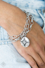 Load image into Gallery viewer, True North Twinkle- White and Silver Bracelet- Paparazzi Accessories