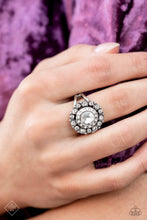 Load image into Gallery viewer, Twinkling Trance- White and Silver Ring- Paparazzi Accessories