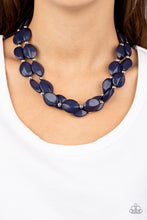 Load image into Gallery viewer, Two-Story Stunner- Blue and Silver Necklace- Paparazzi Accessories