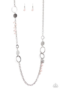 Unapologetic Flirt- Pink and Silver Necklace- Paparazzi Accessories