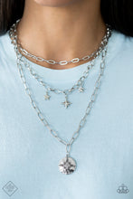 Load image into Gallery viewer, Under The Northern Lights- White and Silver Necklace- Paparazzi Accessories