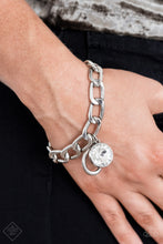 Load image into Gallery viewer, Unyielding Roar- White and Silver Bracelet- Paparazzi Accessories