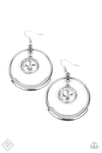 Load image into Gallery viewer, Urban Echo- White and Silver Earrings- Paparazzi Accessories