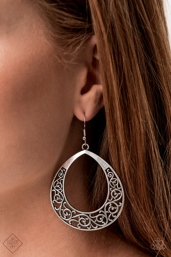 Vineyard Venture- Silver Earrings- Paparazzi Accessories