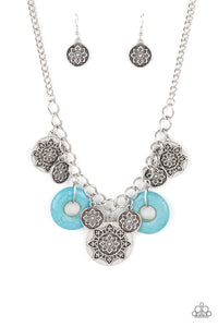 Western Zen- Blue and Silver Necklace- Paparazzi Accessories