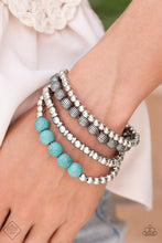 Load image into Gallery viewer, Wildland Wanderer- Blue and Silver Bracelets- Paparazzi Accessories