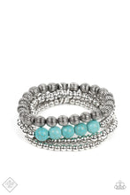 Load image into Gallery viewer, Wildland Wanderer- Blue and Silver Bracelets- Paparazzi Accessories