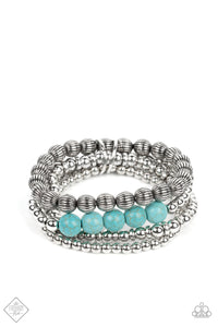 Wildland Wanderer- Blue and Silver Bracelets- Paparazzi Accessories