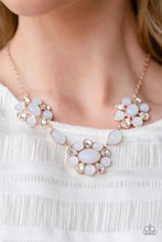 Load image into Gallery viewer, Your Chariot Awaits- White and Rose Gold Necklace- Paparazzi Accessories