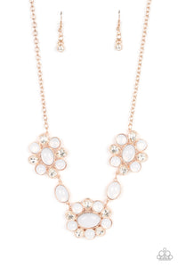 Your Chariot Awaits- White and Rose Gold Necklace- Paparazzi Accessories