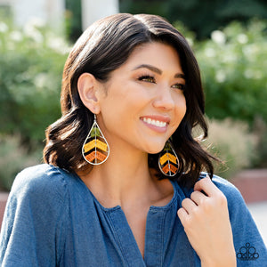 Nice Threads - Multicolored Silver Earrings- Paparazzi Accessories